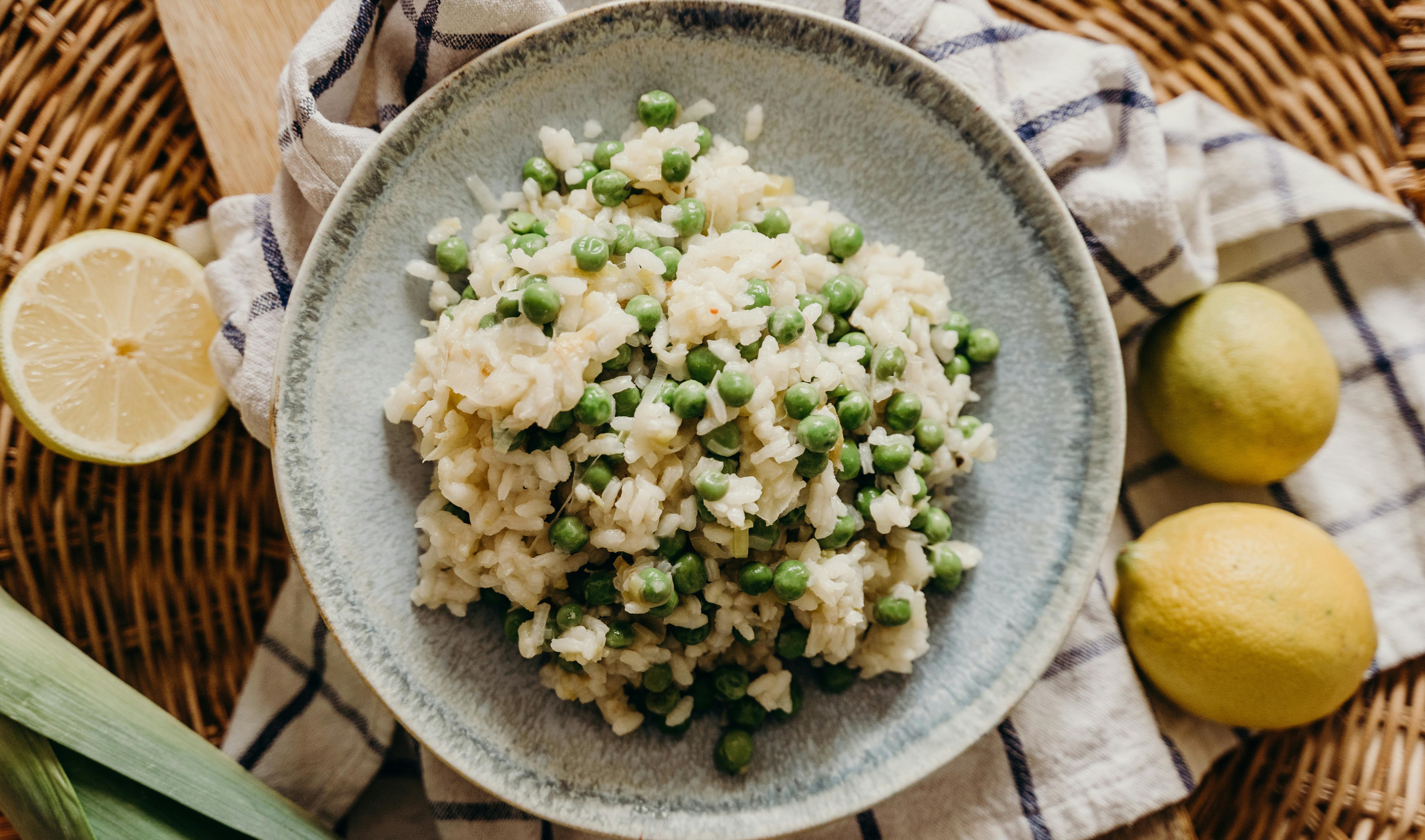 Chicken and pea risotto